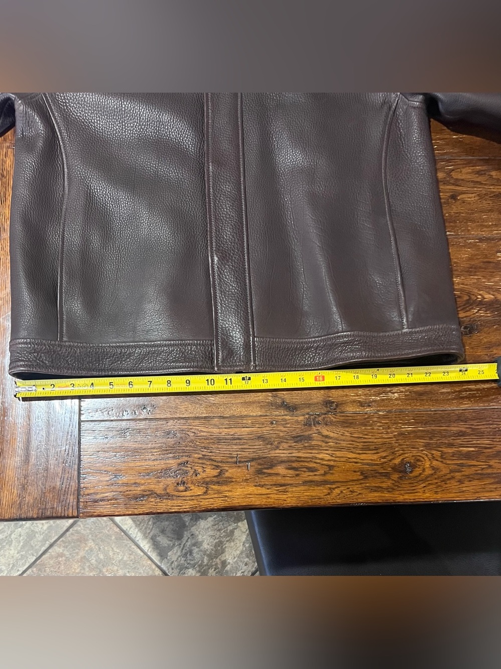 Orvis Dark Brown Bison Leather Jacket - Picture 11 of 14